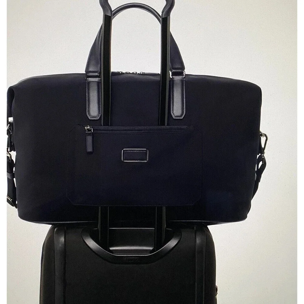 TUMI Nelson Harrison Duffle In Black Crossbody Strap $675